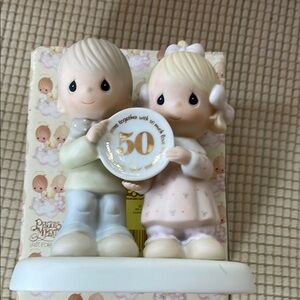 Precious Moments Pink and Blue 50th Anniversary Figurine